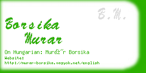 borsika murar business card